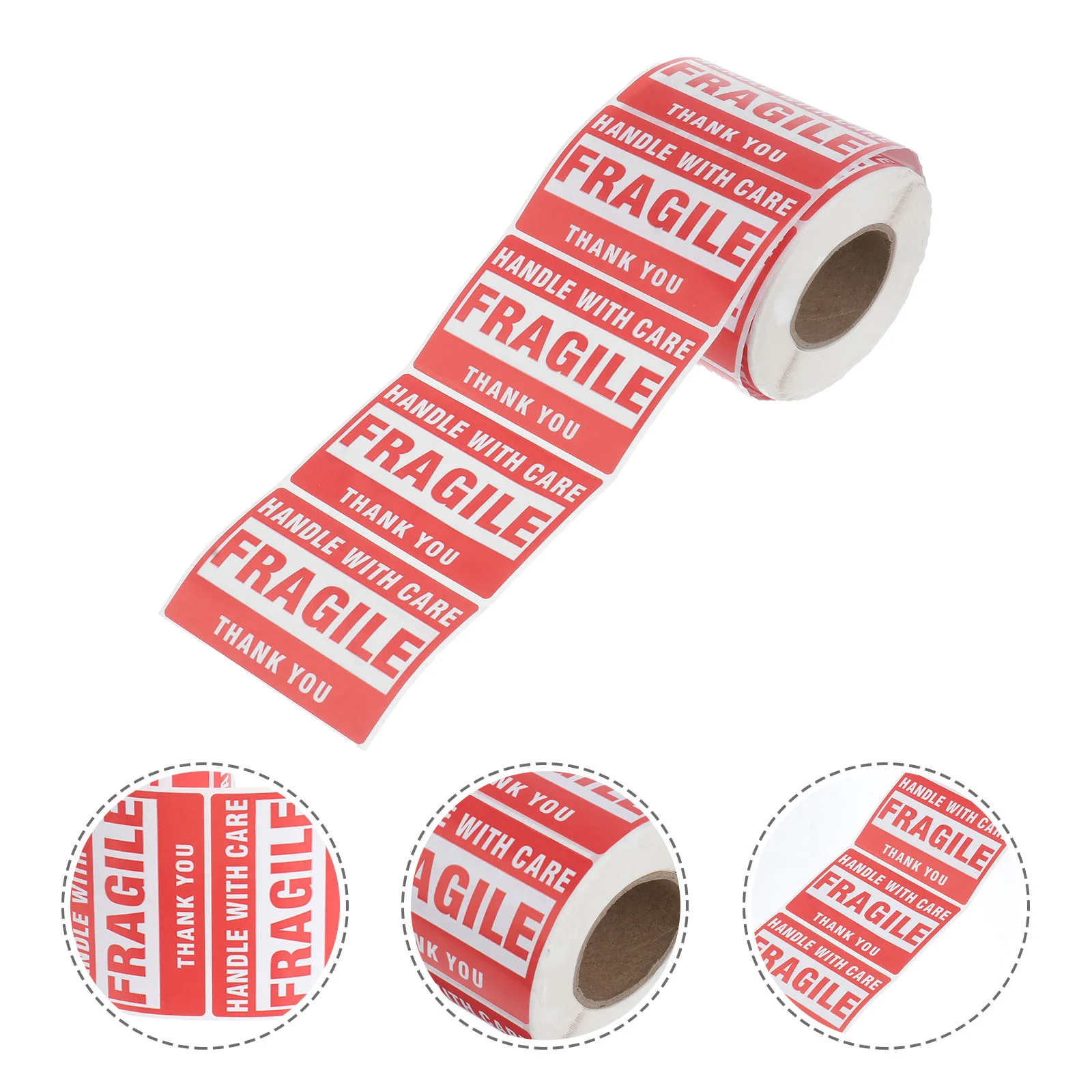 2 Rolls of Barcode Sticker Warning Sign Self Adhesive Warning Caution Conspicuity Sticker(Red) Warning Safety Sticker