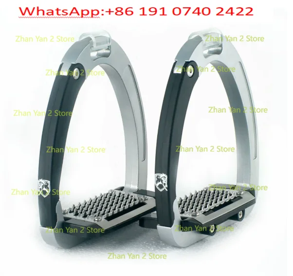 1PCS 125mm Safety Stirrups Aluminum Alloy, Full Set Anti-Slip Equestrian Riding Stirrup for Horse Saddle