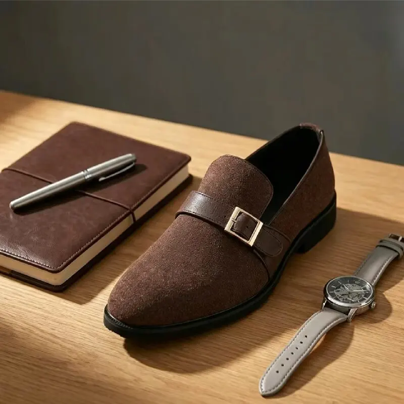 

Size 38-48 classic men loafers men casual elegant fashionable buckle leather shoes men business office brand shoes