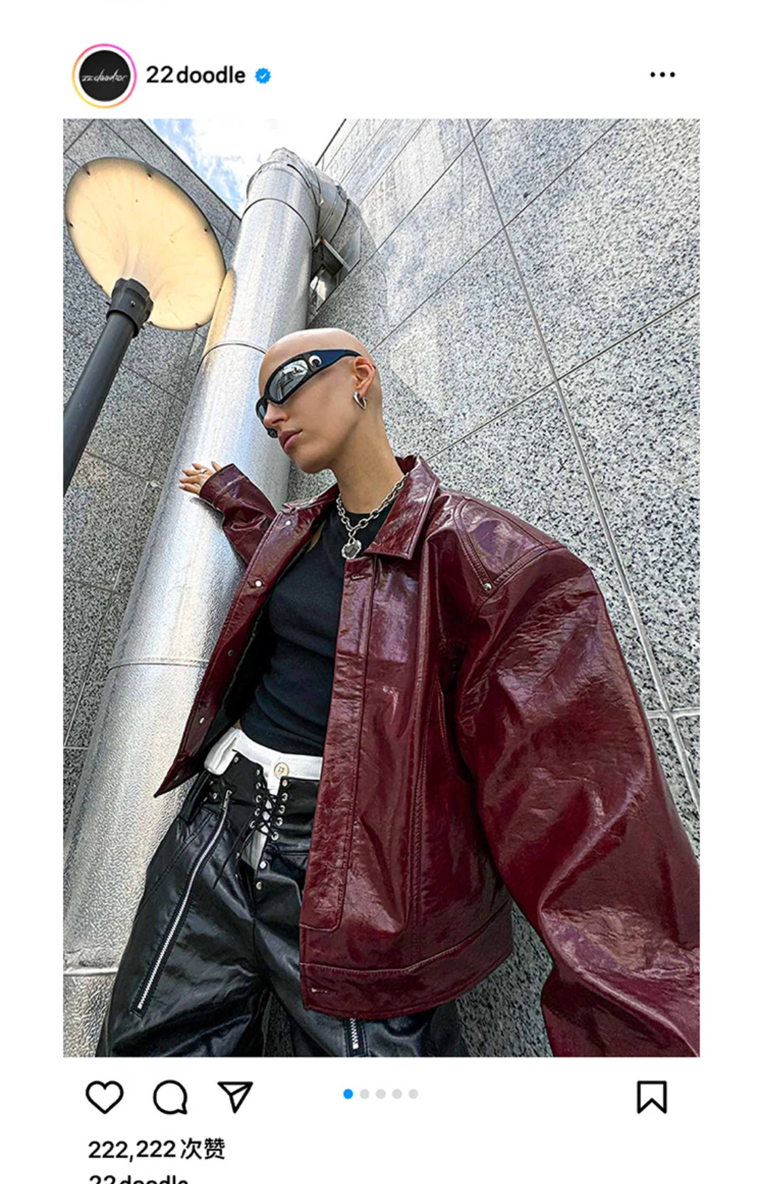 Lautaro Autumn Cool Short Oversized Pu Leather Jacket Women Shoulder Pads Zippper High Quality American Retro Punk Style Clothes