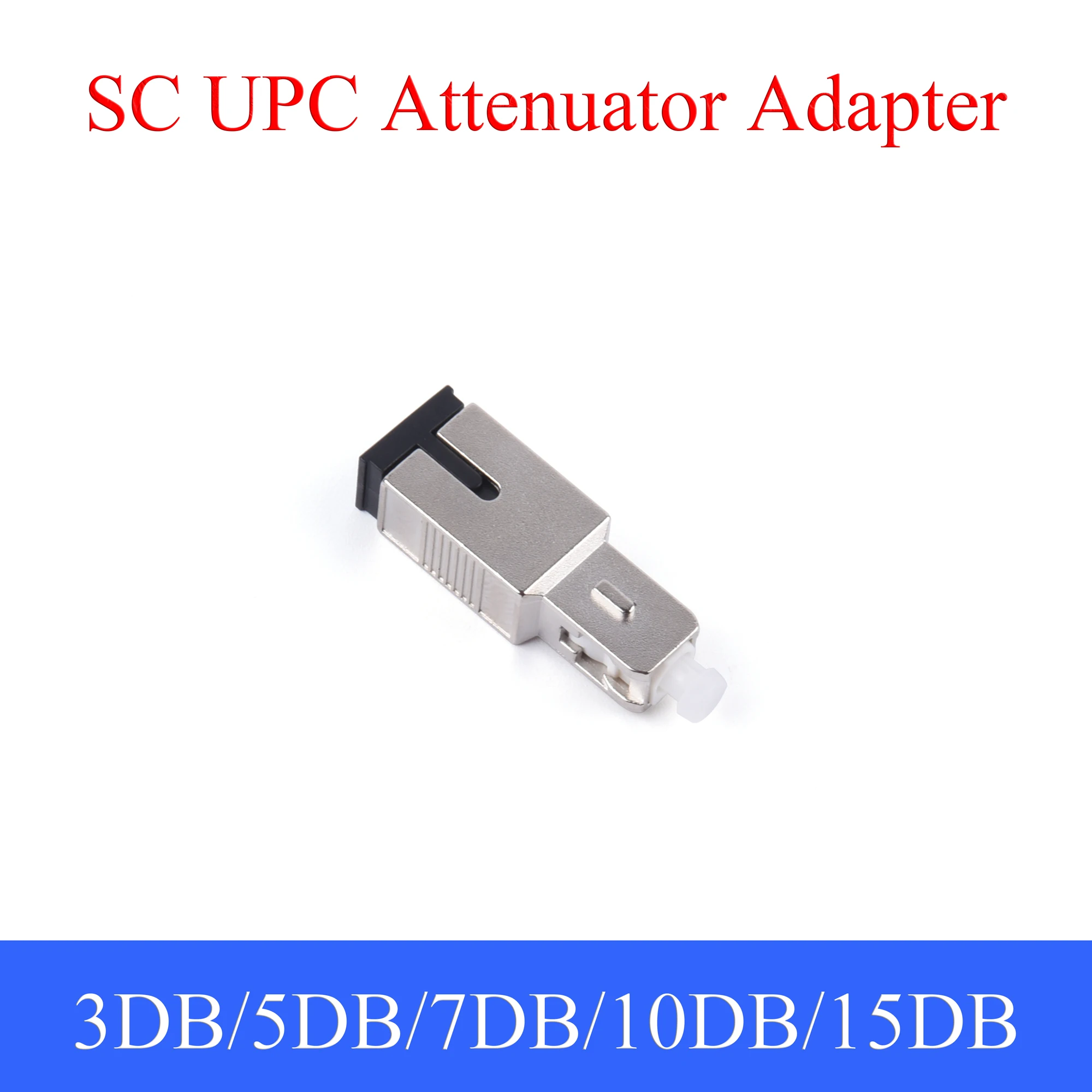 2PCS SC UPC Fiber Optic Attenuator Single-mode Fiber Optic Male to Female Connector 3DB/5DB/7DB/10DB/15DB Adapter