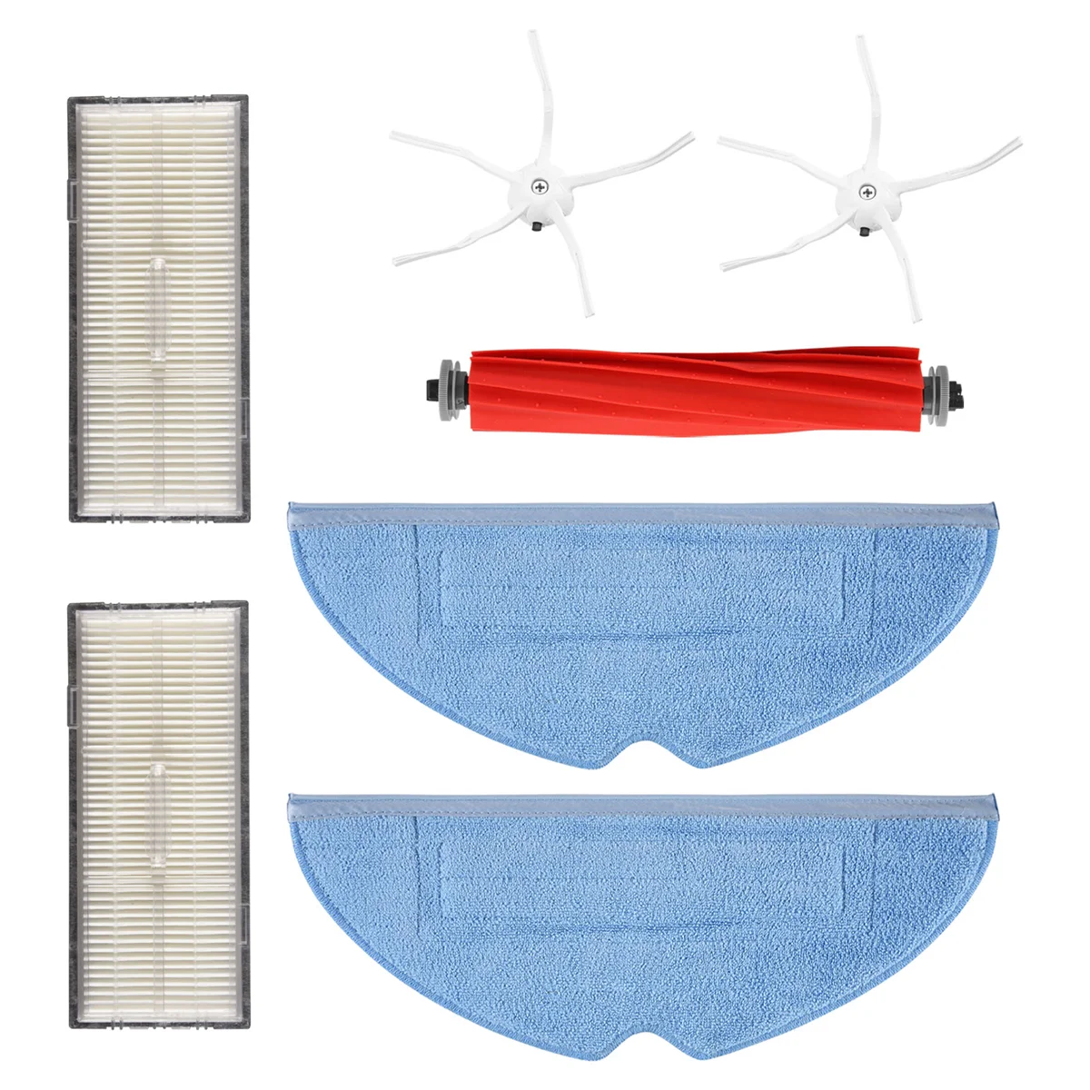 Kit Aksesori AT17 untuk Roborock S7 S7 Plus T7S T7S Plus Pembersih Vakum Robot dengan Bantalan Pel Sikat Sisi Utama Filter Hepa