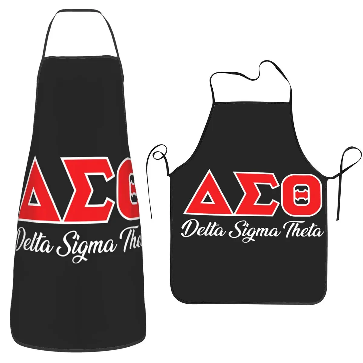 Delta Sigma Theta Sorority Paraphernalia 1913 Apron Chef Cooking Tablier Bib Kitchen Cleaning Pinafore for Women Men Gardening