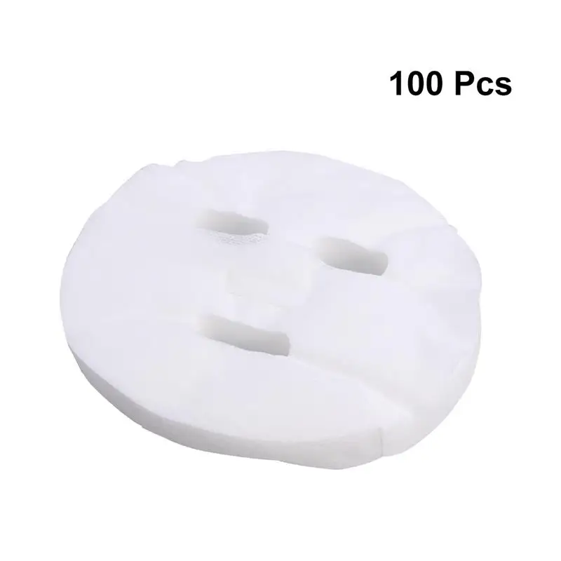 

100PCS Ultra-thin Disposable Pure Cotton DIY Beauty Mask Salon Highly Water Absorption Non-Irritating Face Gauze Mask