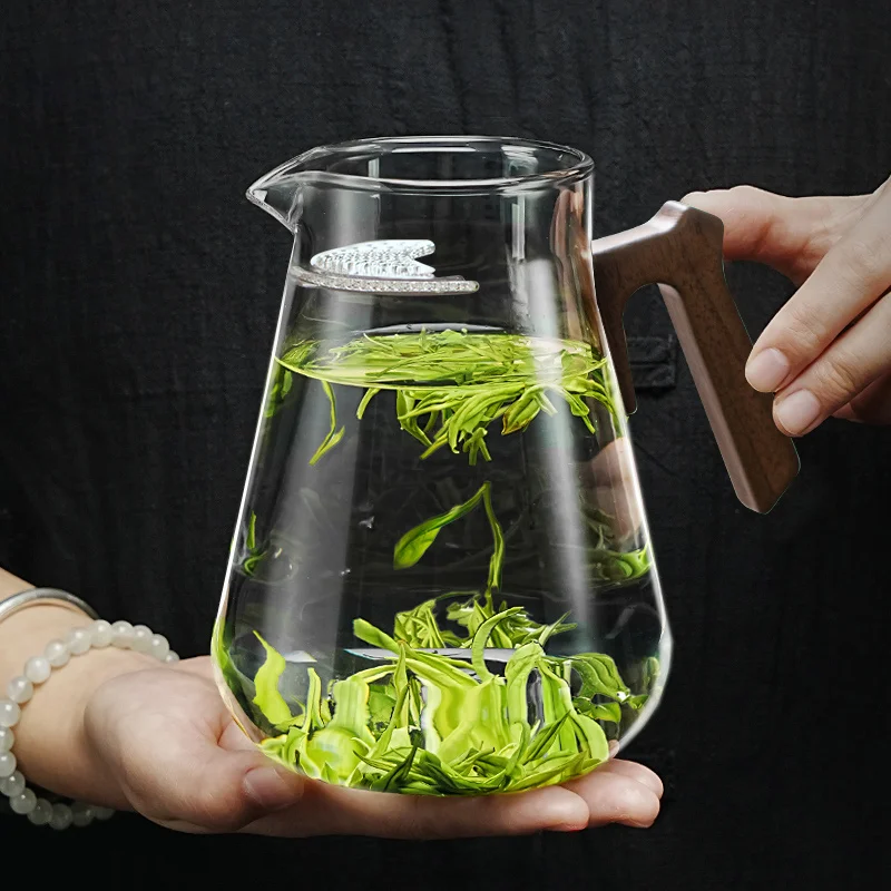 Large Capacity Glass Moon Tooth Filter Cup Tea Brewing Pot Green Tea Special Tea Set Tea Brewing Separator YIHUTEA Simple Design
