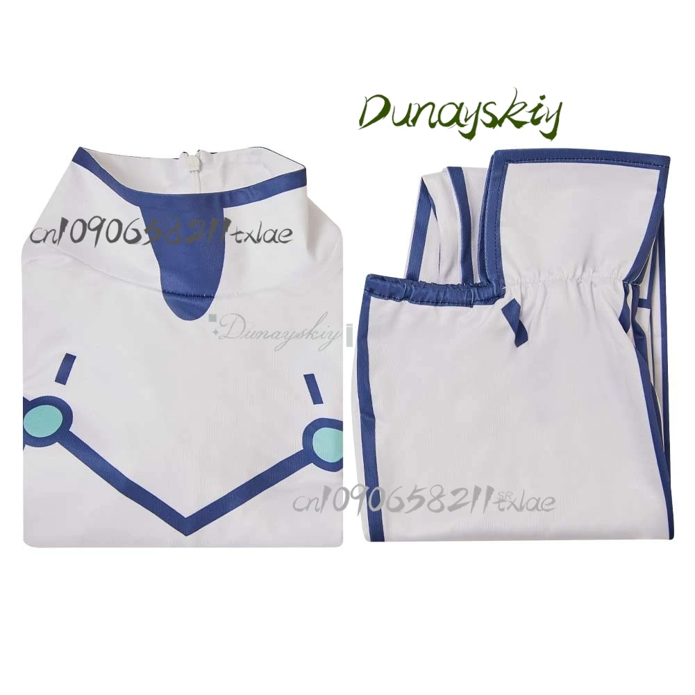 Аниме Dan Dadan Bamora Косплей Костюм Белое Боди Боевой Костюм Чужой Антенна 30 СМ Парик Для Хэллоуина Карнавальный Костюм