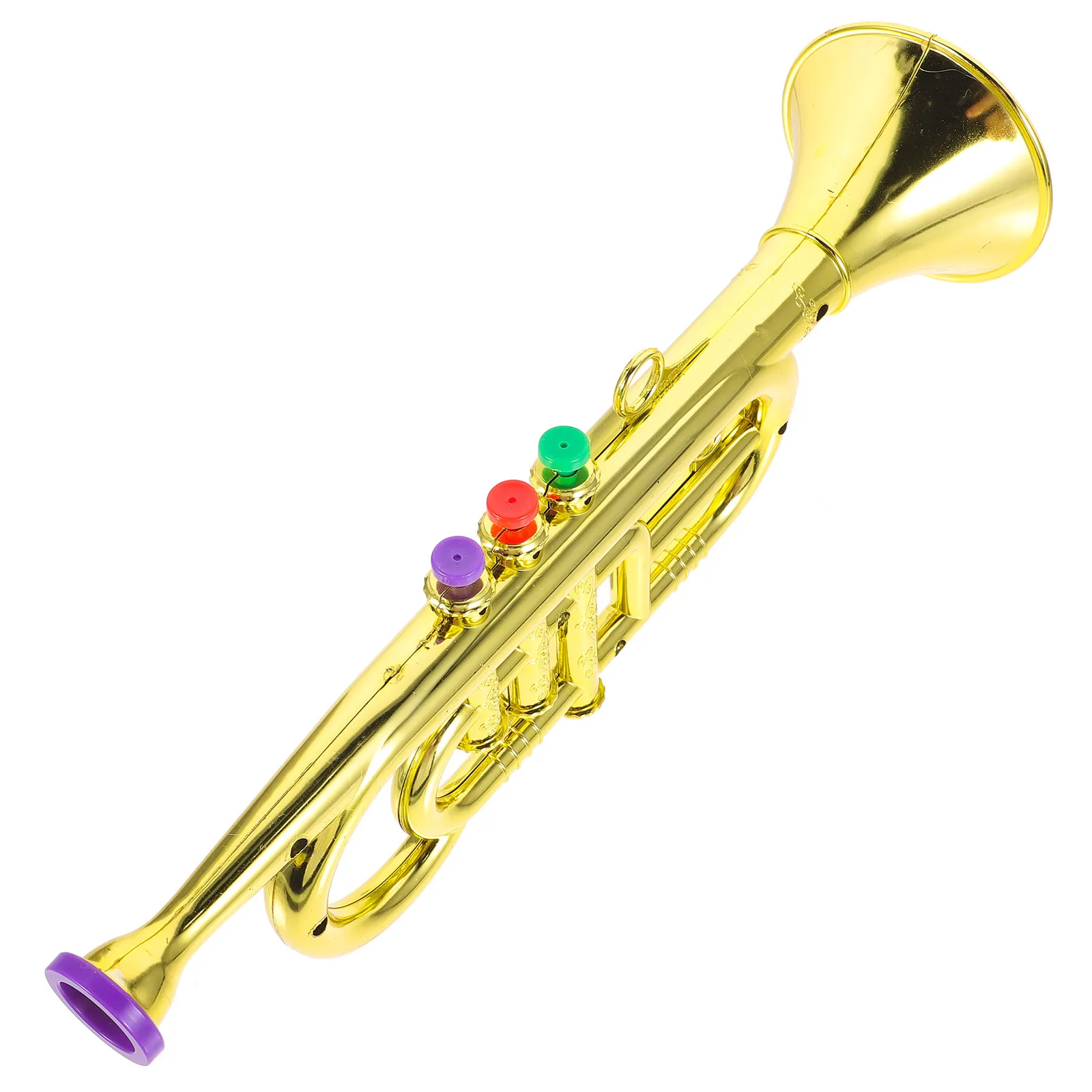 

1Pcs Premium Trumpet Fine Workmanship Realistic Appearance Musical Instrument Decor for Kids Teaching Stage Prop Home