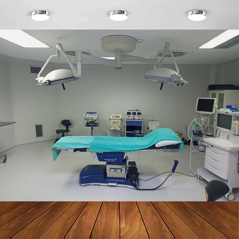 Hospital Photography Backdrop Operating Room Poster Doctor Surgery Anesthesia Bed Sickbed Medical Equipment Background Banner