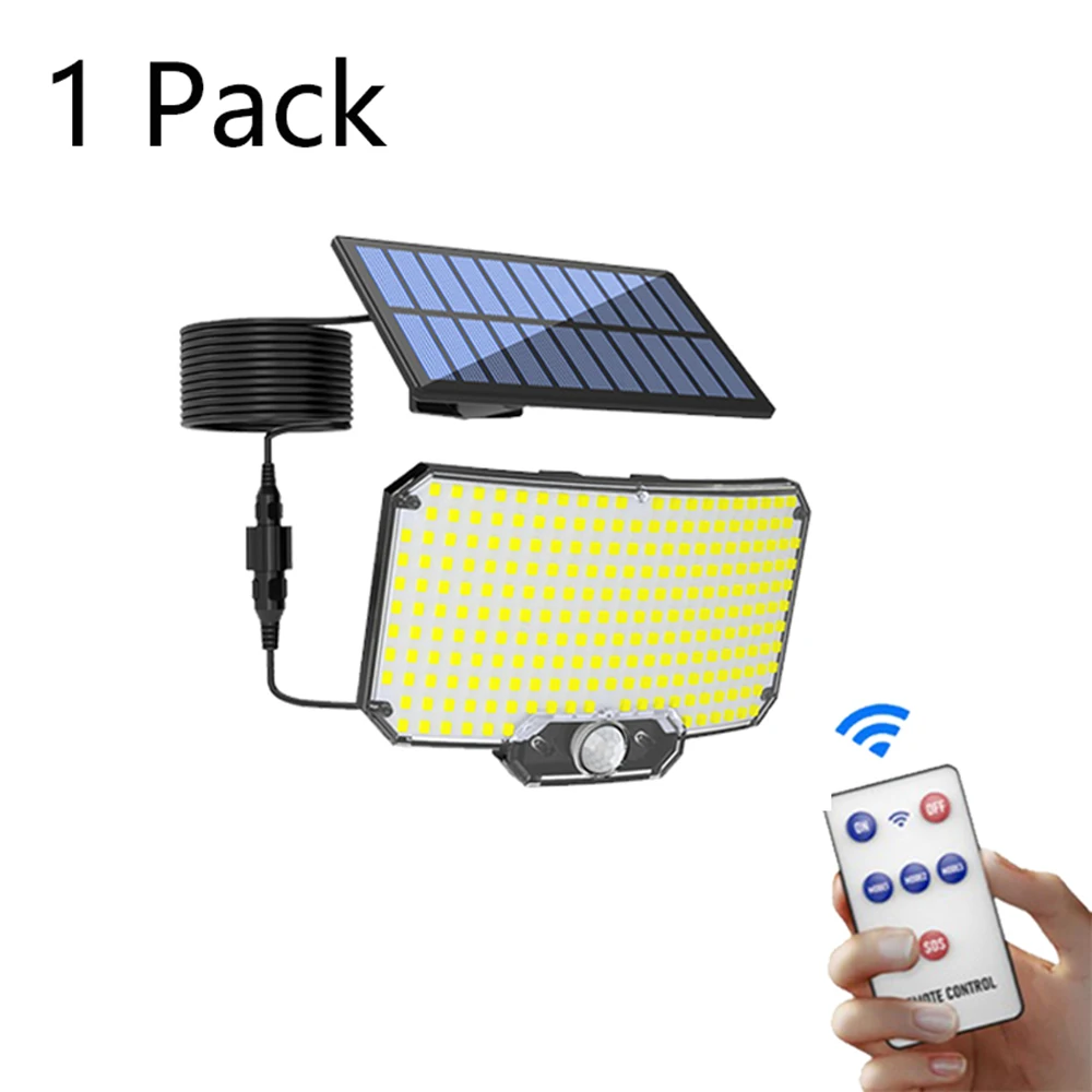 Foco solar de exterior de 234 LED con sensor