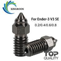 For Creality Ender 3 V3 SE Nozzle Hardened Steel 0.4 0.6 0.8mm Top Quality 3D Printer Nozzles For Ender3 V3 SE