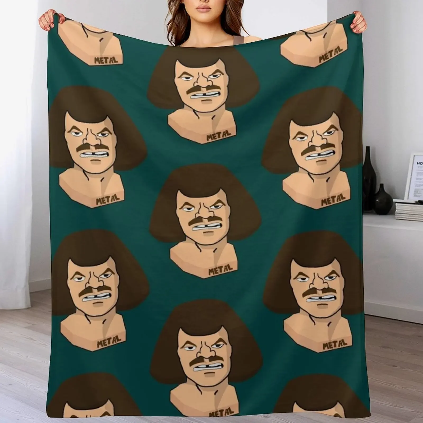 

William Murderface Statue Metalocalypse Throw Blanket For Decorative Sofa warm for winter Camping bed plaid Blankets