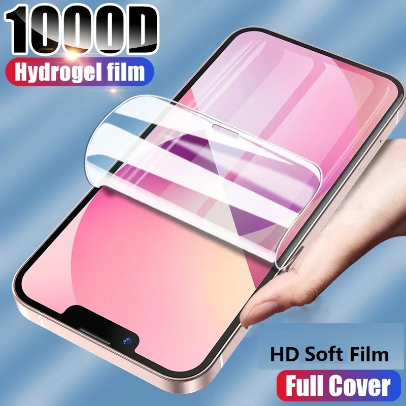 Hydrogel Film Protective For iPhone 11 12 13 14 Pro XS Max XR X Screen Protector For iPhone 8 6 7 Plus SE 5 5s 4 phone film