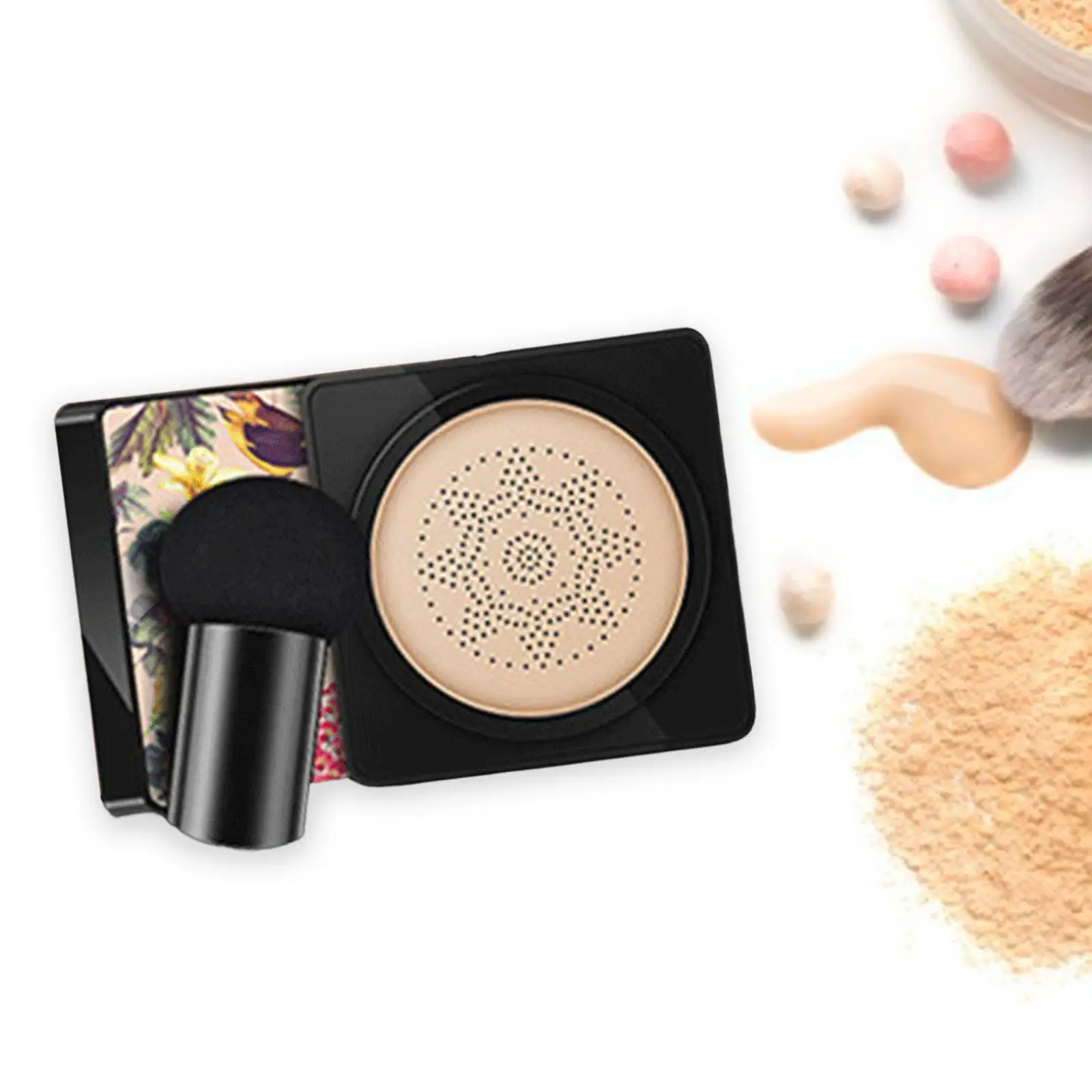 كريم أساس BB Glow للمكياج على شكل رأس الفطر، تغطية طويلة الأمد غير لامعة لتصحيح صبغ الوجه للنساء