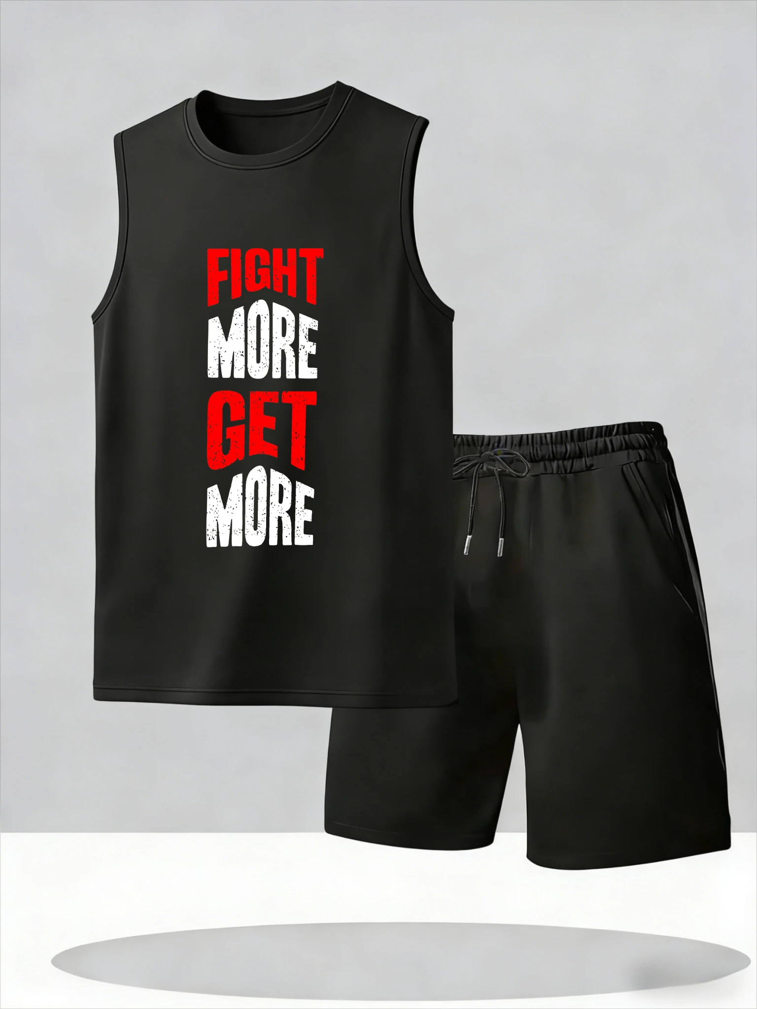 

Men's Tank Top Sets 2026 Summer Thin Quick Dry Breathable seaside crewneck oversize sports sports two-piece beach men's suits