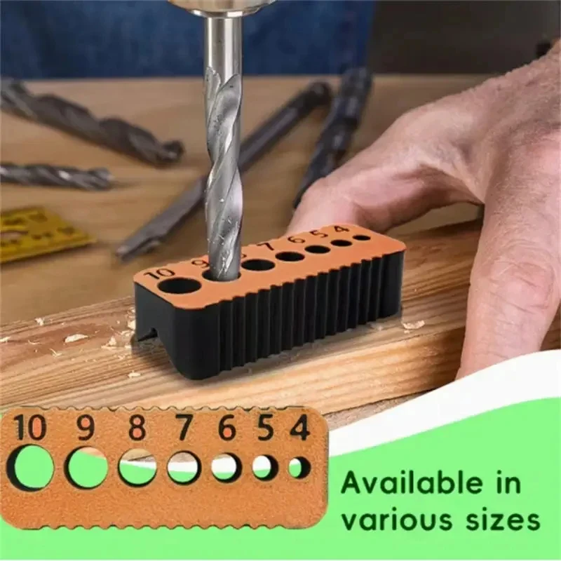 Precision Drill Guide Jig Locator, 4/5/6/7/8/9/10mm Hole Drill Block for Woodworking DIY Joint Drilling image 4