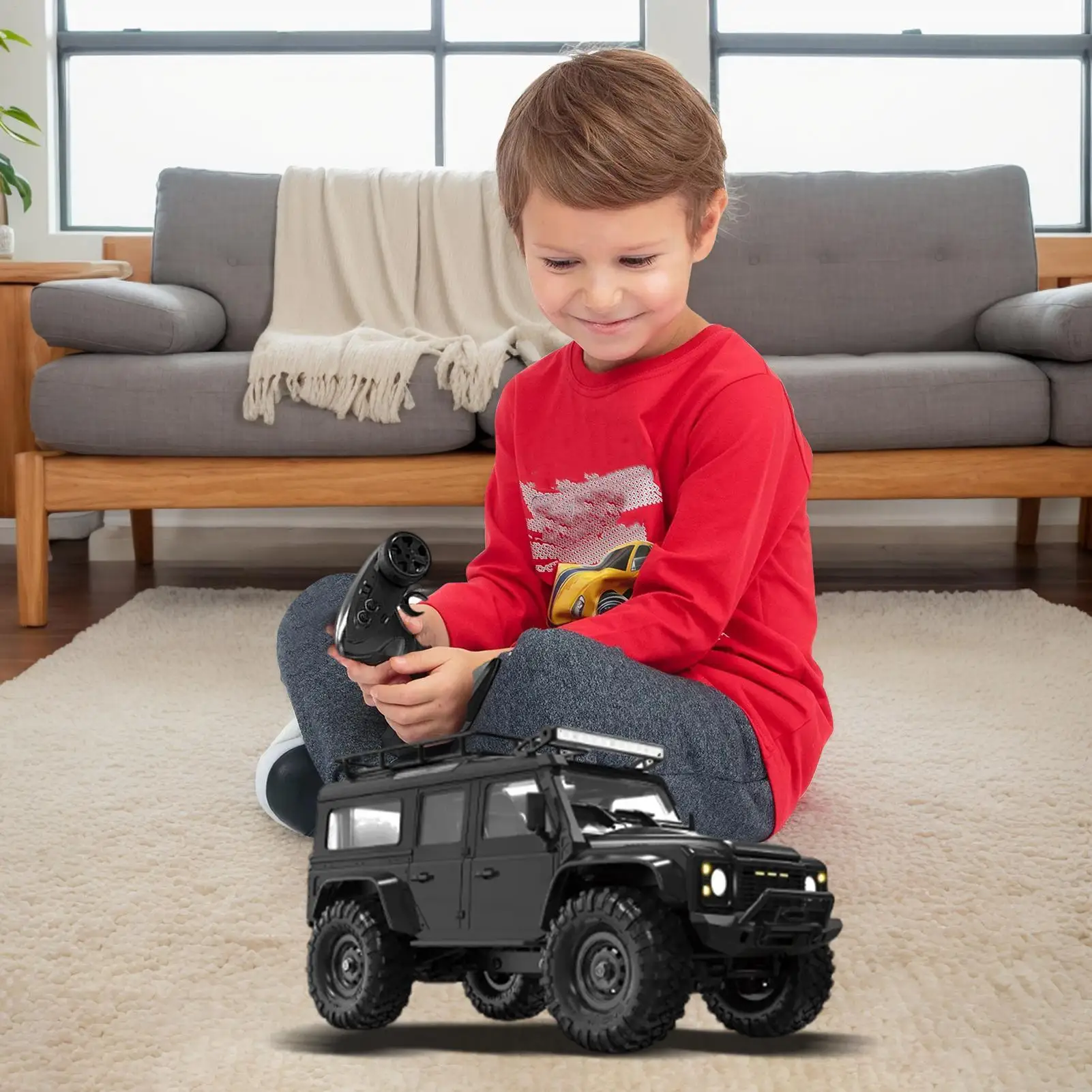 Rc Drift Auto 1:16 Fernbedienung Geländewagen 2,4g Modell Lkw LED All Terrain Spielzeug Für Jungen Mädchen Erwachsene Freizeit im Freien