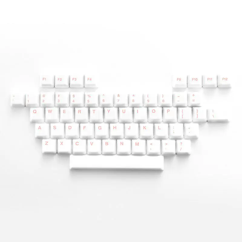 Ceramic Keycap Set A Character Area White-Pink Custom Keycaps for Mechanical Keyboard Magnetic Axis Key Caps Boy PC Collect Gift