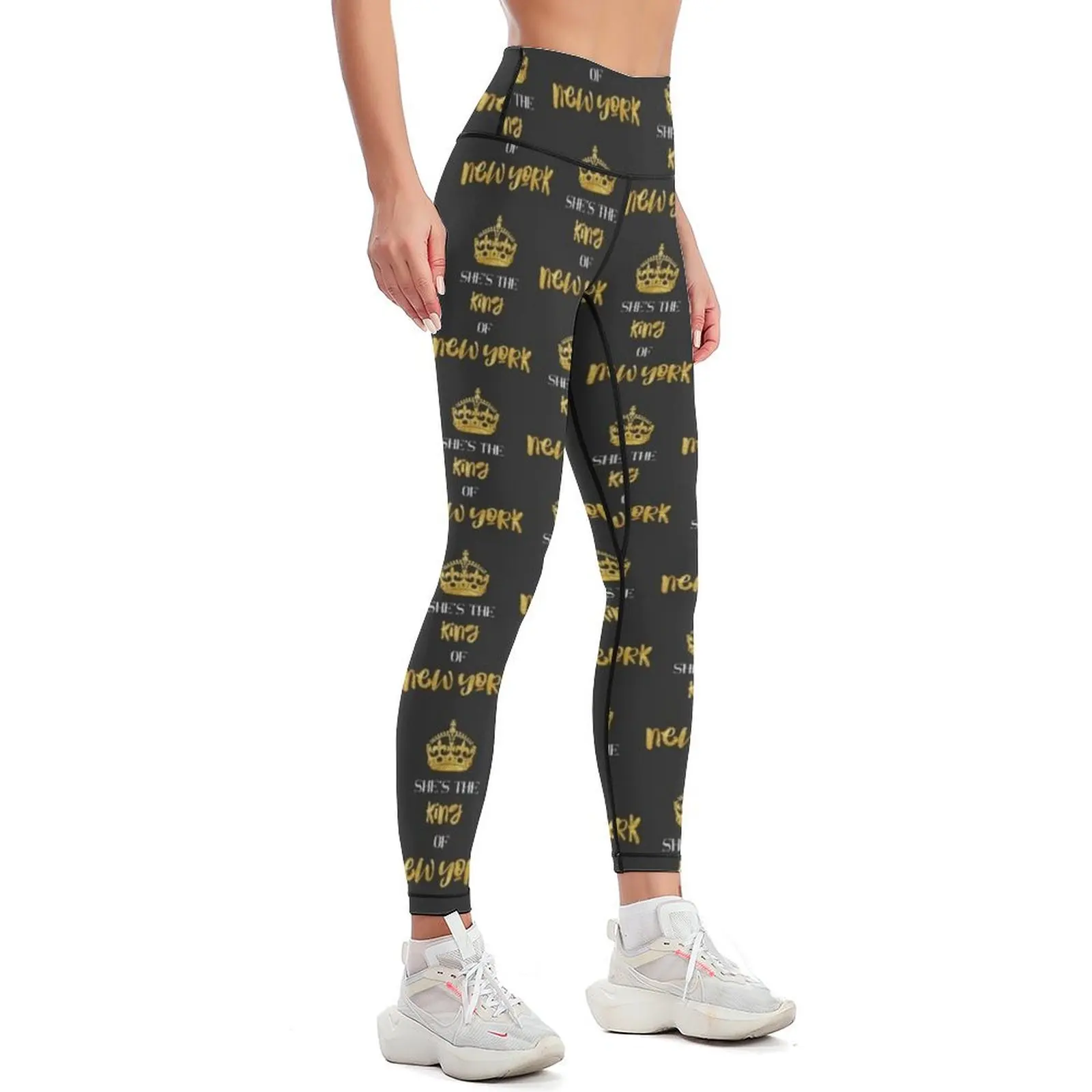 She's the King of New York Leggings sportswear for gym sports for gym Womens Leggings