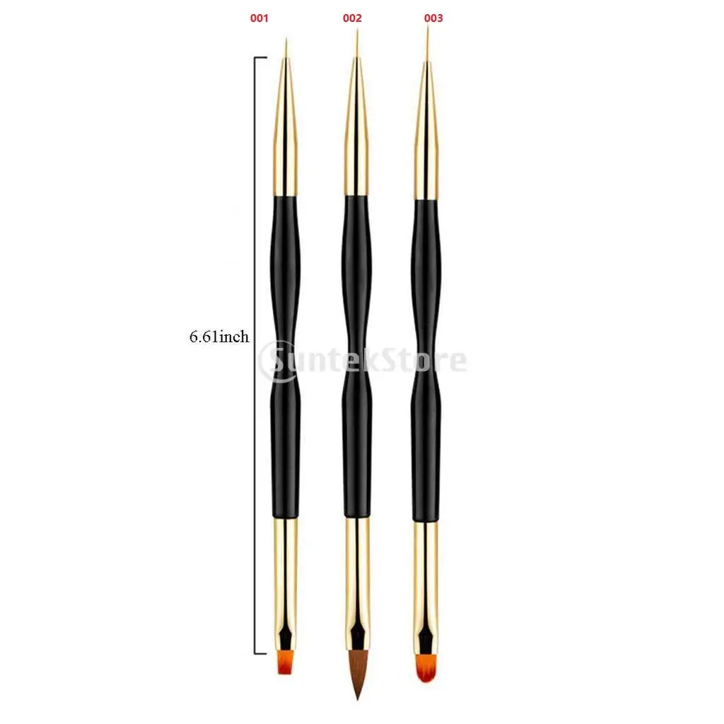 Гель с двойной головкой для рисования цветов, круглая акриловая ручка-кисть для дизайна ногтей «сделай сам»