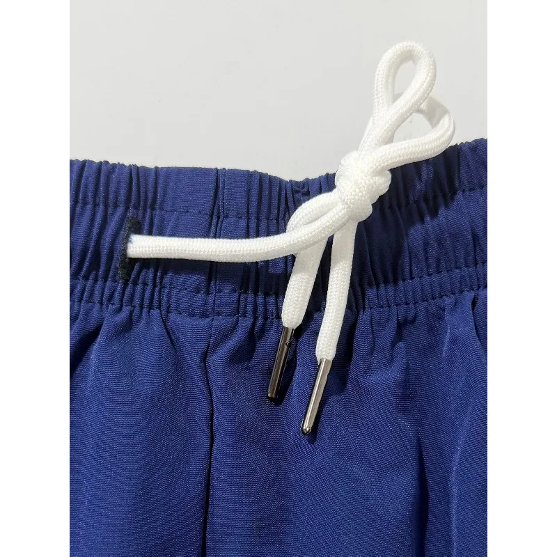 Women's summer shorts are made of slightly elastic and comfortable fabric. Comes with drawstring waistband and pockets