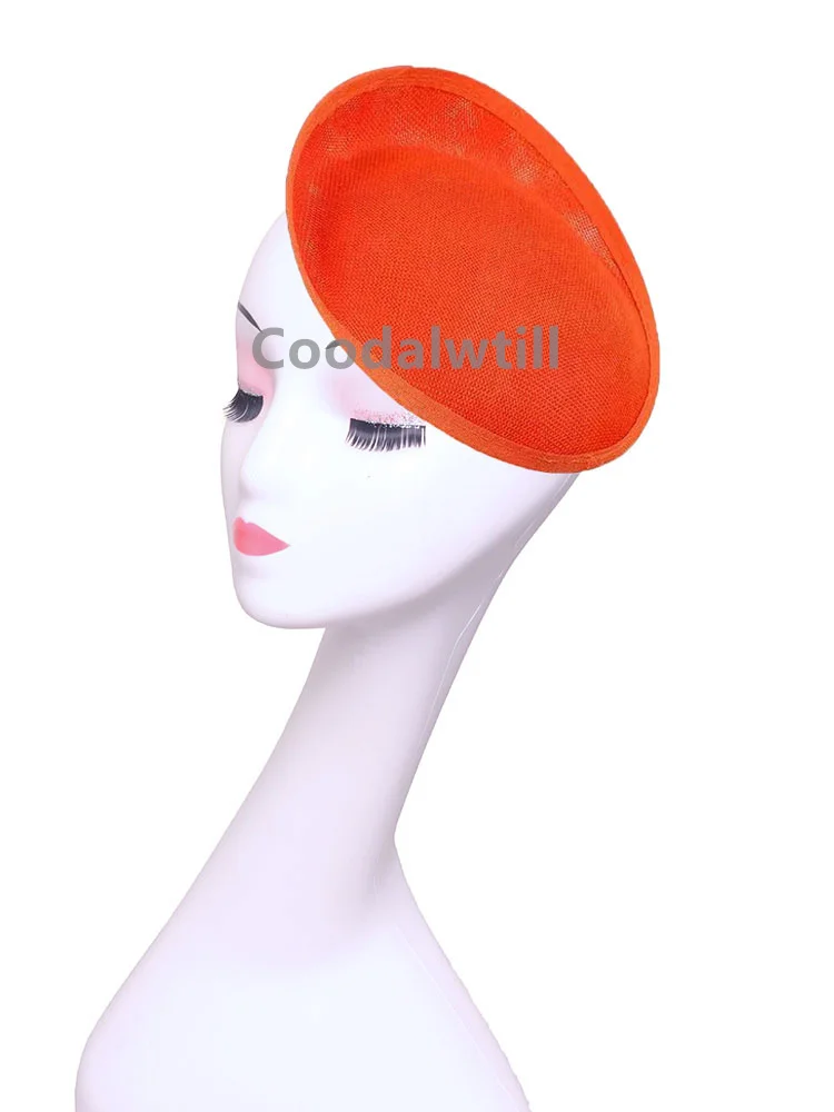 20*18 سنتيمتر البرتقال الفاسناتور قاعدة السيدات ديربي قبعات قبعة لوازم DIY بها بنفسك إكسسوارات الشعر العروس الزفاف الفاسناتور قواعد قبعة الحرفية #1