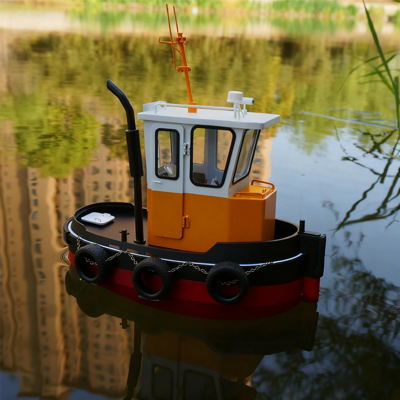 1/18 RC 선박 22cm 시뮬레이션 Q1 원격 조종 예인선 고토크 180 모터 RC 선박 모델 키트 장난감