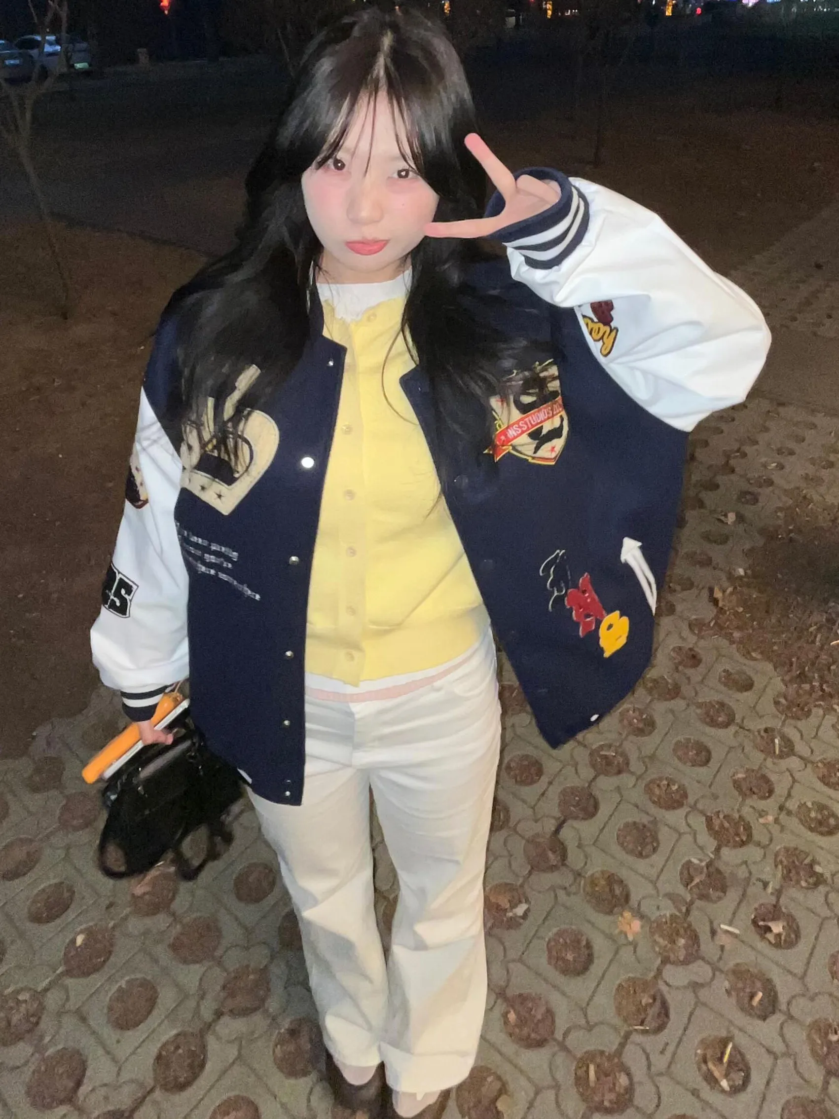 

Бейсбольное джато Bae с американской вышивкой в стиле ретро, весенне-осеннее свободное универсальное бейсбольное пальто High Street