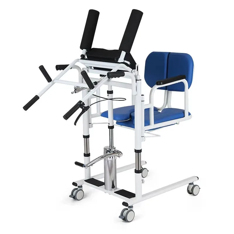 

Portable Patient Transfer Chair Commode Combo Multi-Functional Transfer Lift Chair for Paralyzed Disable Moving Machine Chair