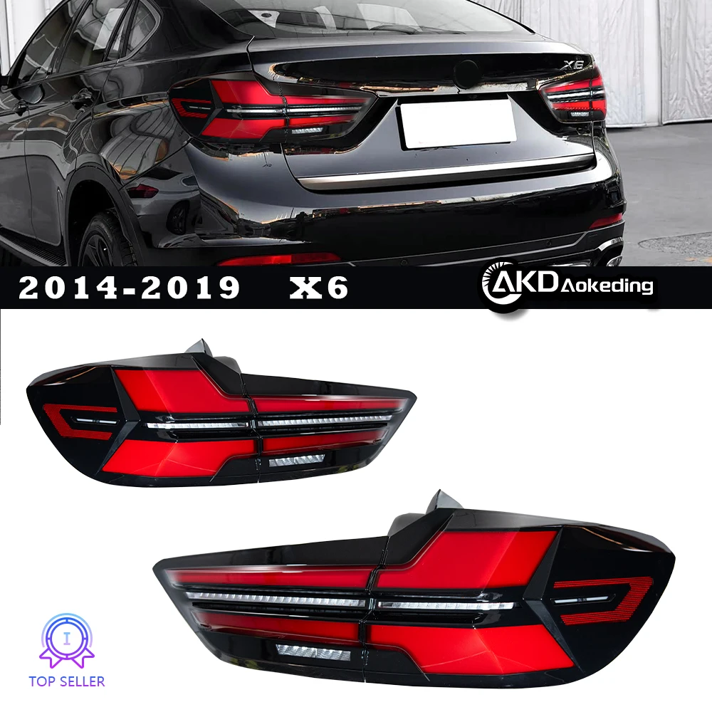 

Задние фонари для BMW X6 F16, светодиодные задние фонари 2014-2019, задний фонарь F16, DRL, указатель поворота, задний ход, автомобильные аксессуары