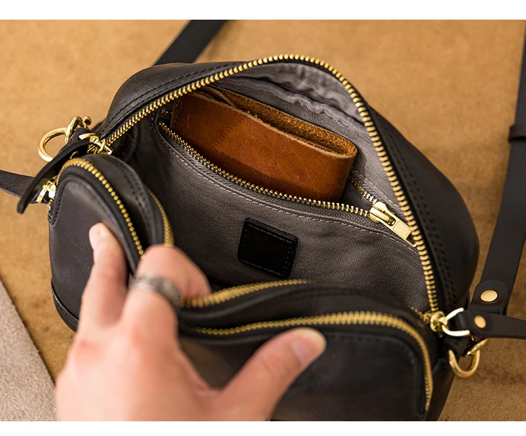 PNDME Fashion casual outdoor travel handmade genuine leather men's shoulder bag weekend daily natural cow leather crossbody bag