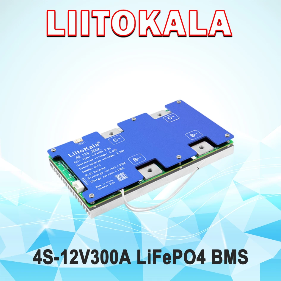 LiitoKala 4S-12V300A-BMS Lithium Iron Phosphate Battery Protection Plate