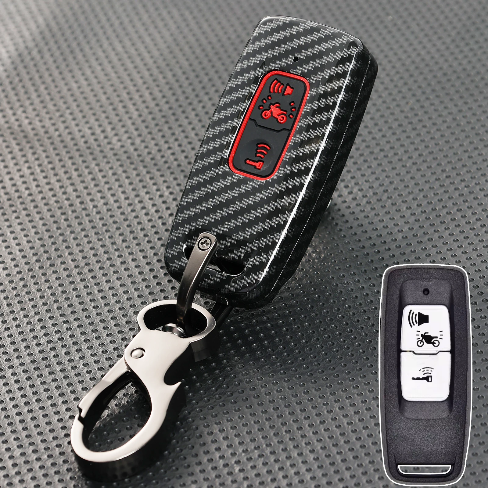 Carbon Abs Key Cover Case Shell Motorcycle Scooter Smart Key For Honda ADV PCX Forza Vario Activa Dio Scoopy 125 160 2022 2023 