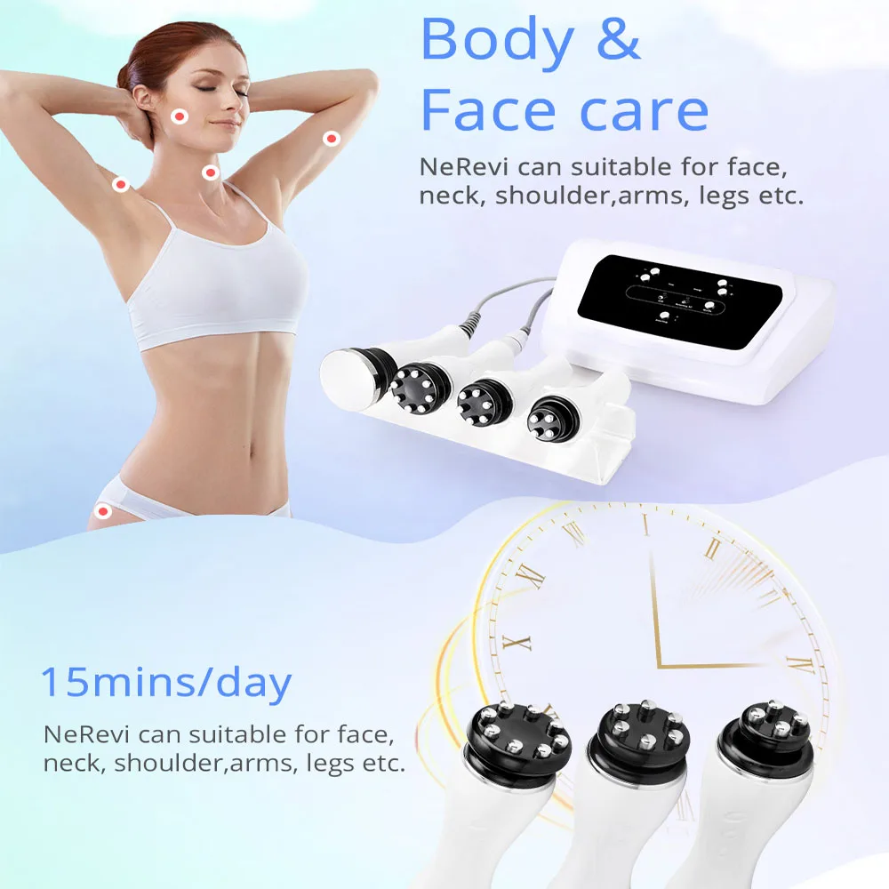 mychway 4 In 1 360° Rotating RF Ultrasonic Cavitation 2.5 Body Slimming Lifting Machine