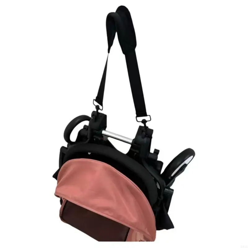 581F Padded Shoulder Pad Strap For Baby Pram With Reinforced Metal Clasps And Ergonomic Weight Distribution Design