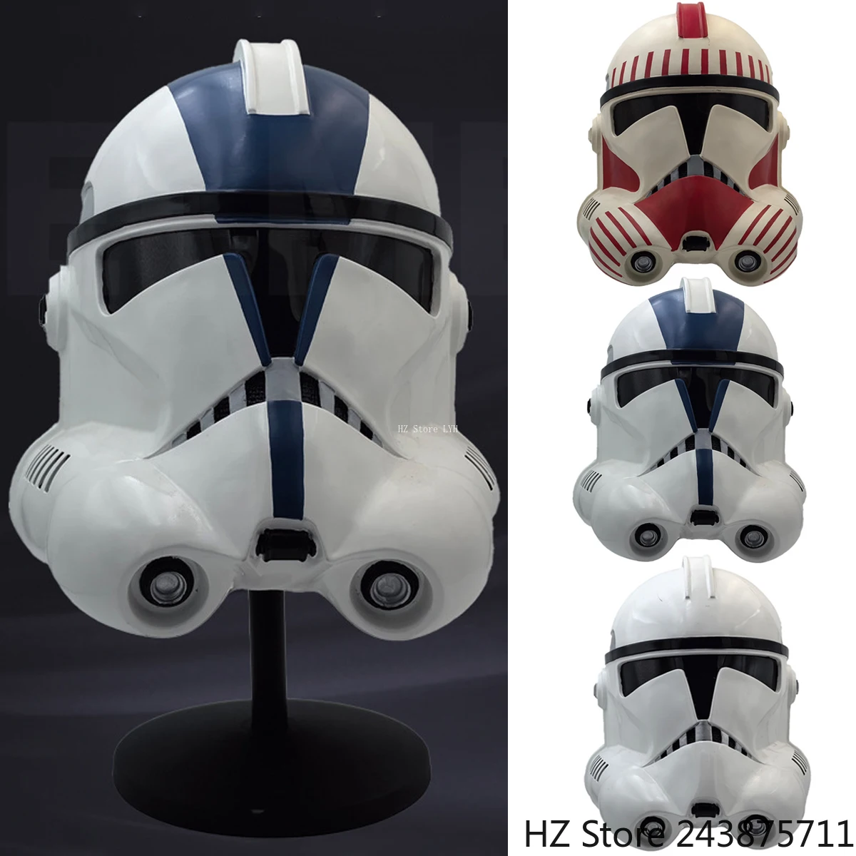 

Star Clone Trooper Helmet Wars Commander Cosplay Helmet Resin Roleplay Mask Prop for Fans Collector's Edition TK039