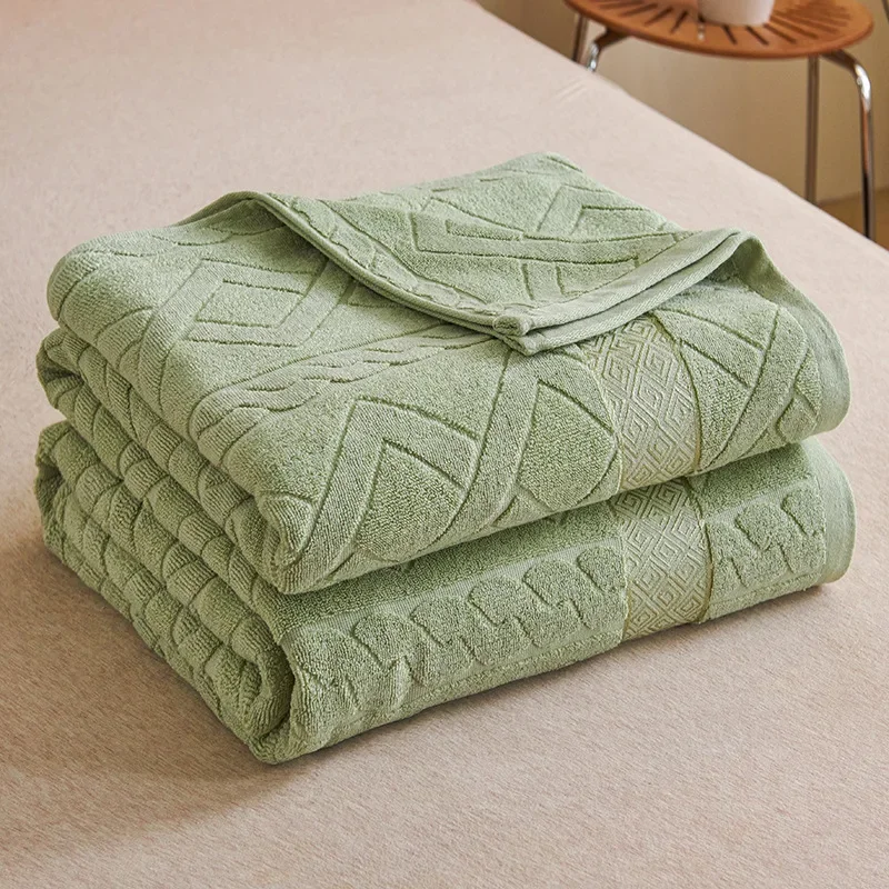 Pure Cotton Towel Blanket Summer Single Size All Cotton Thin Towel Quilt Air Conditioner Cool Blanket Bed Cover Soft Comfortable
