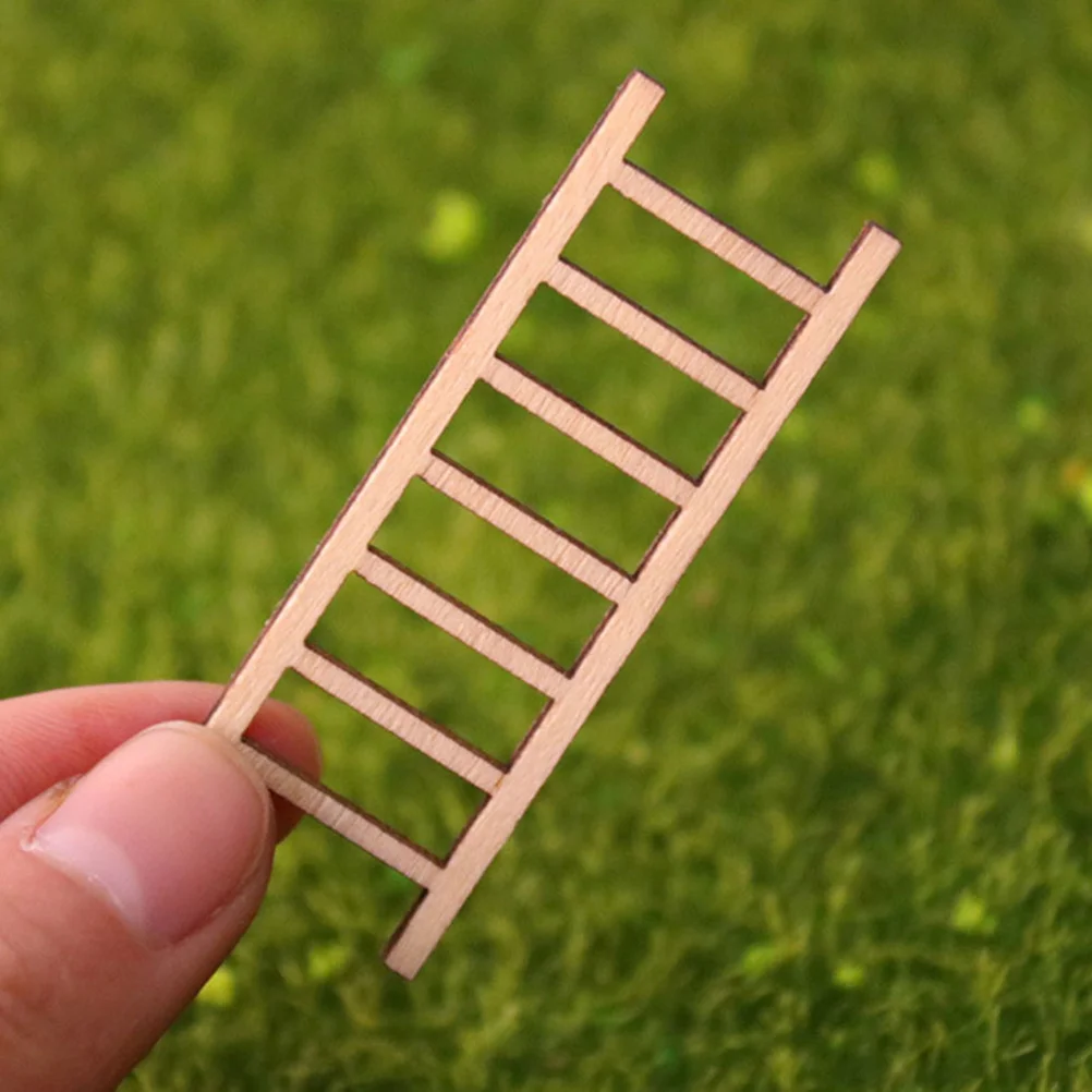 8 pezzi di simulazione di decorazioni scaletta micro paesaggio miniature in legno in miniatura per mobili artigianali casa delle bambole decorativa