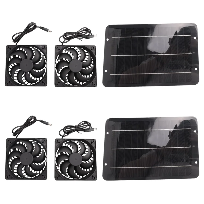 

2X 12V Solar Exhausts Fan 6 Inch Ventilator Solar Panel Powered Fan Air Extractor