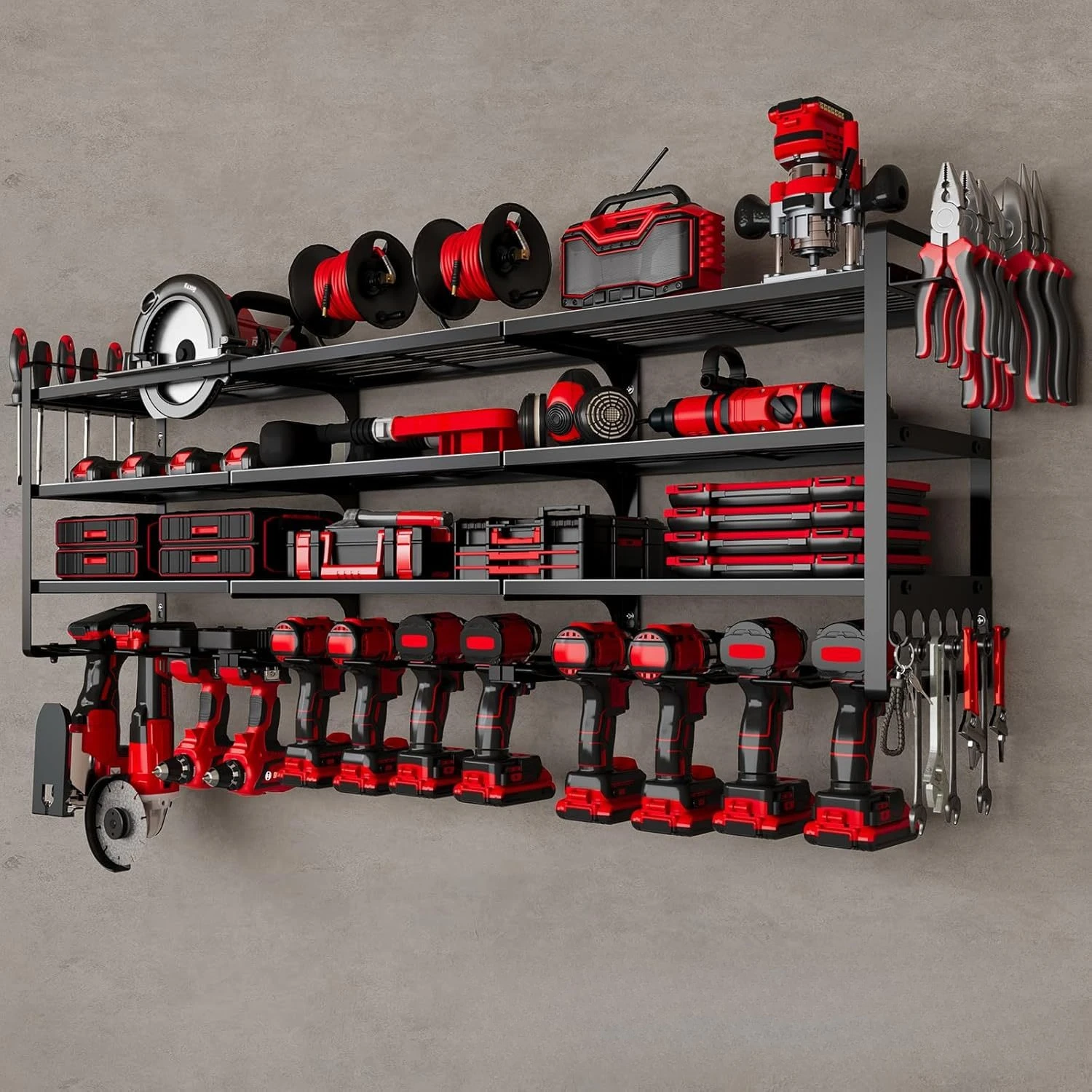 

Multi-layer Power Tool Storage Rack Wall-mounted Hand Drill Tool Rack Screwdriver Storage Rack