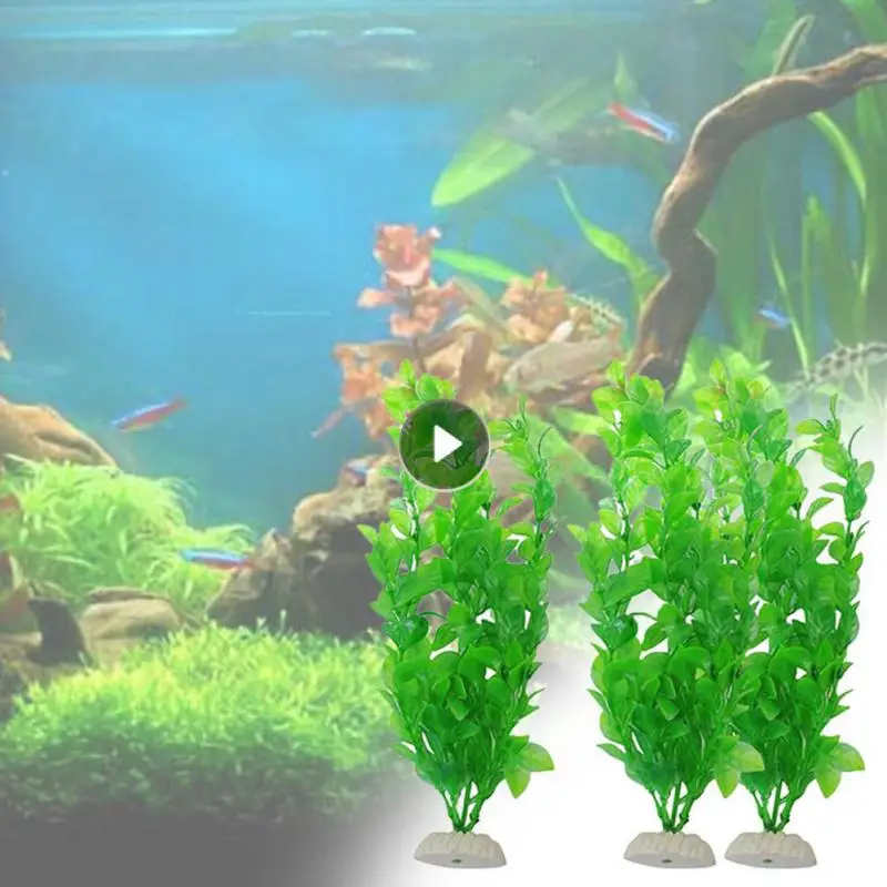 Fish Tank Ornament Plant Aquarium Artificial Decor Plants Simulation Water Grass Fish Bowl Plastic Weeds Decoration 25cm