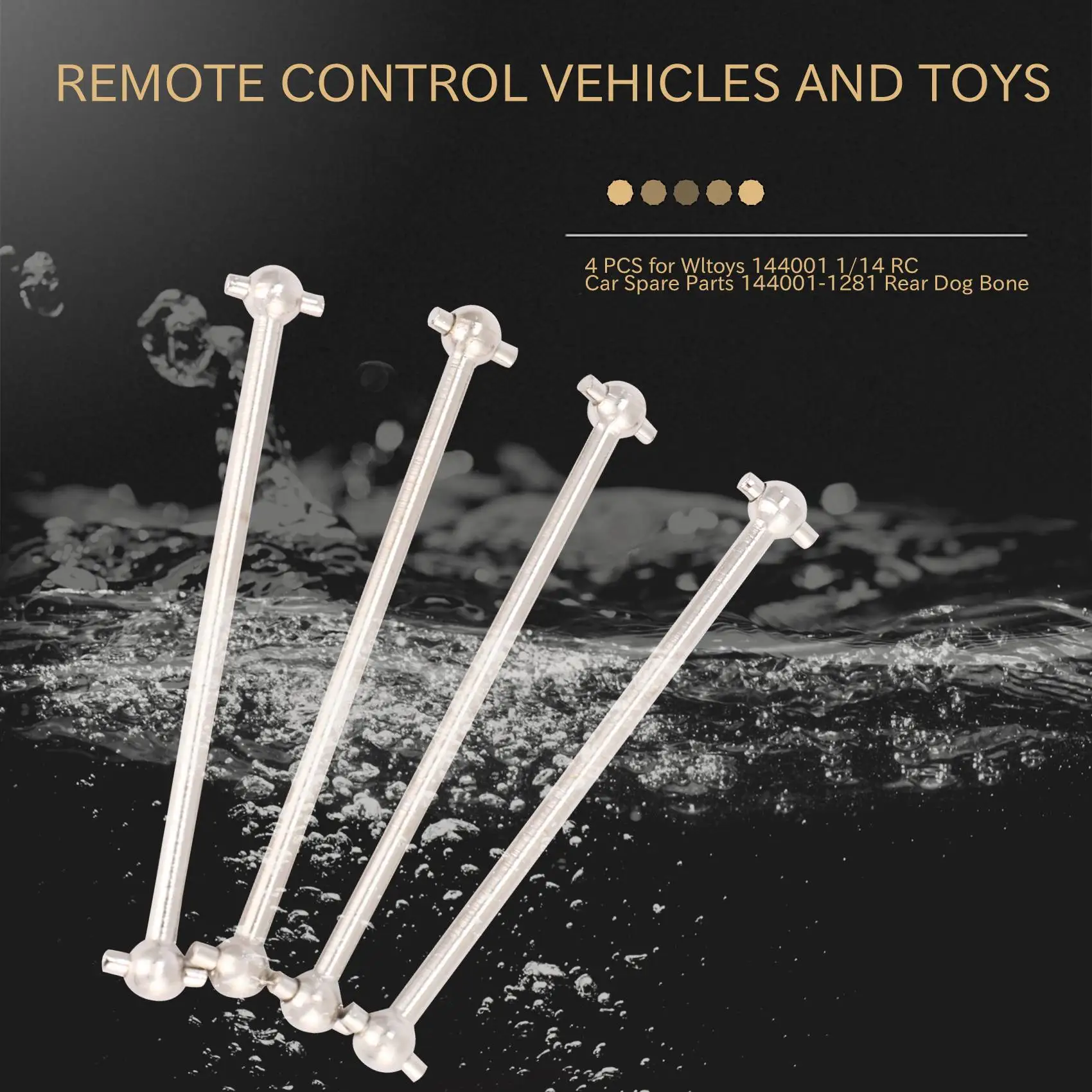 4 قطع لـ Wltoys 144001   1/14 قطع غيار السيارات RC 144001 -1281 عظم الكلب الخلفي