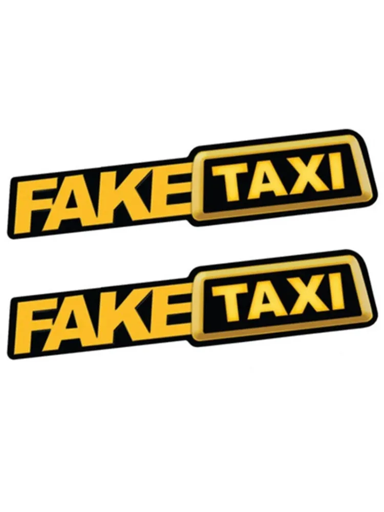 Universeller FAKE TAXI Autoaufkleber, selbstklebendes Vinyl-Emblem für Autos, lustiger Autoaufkleber
