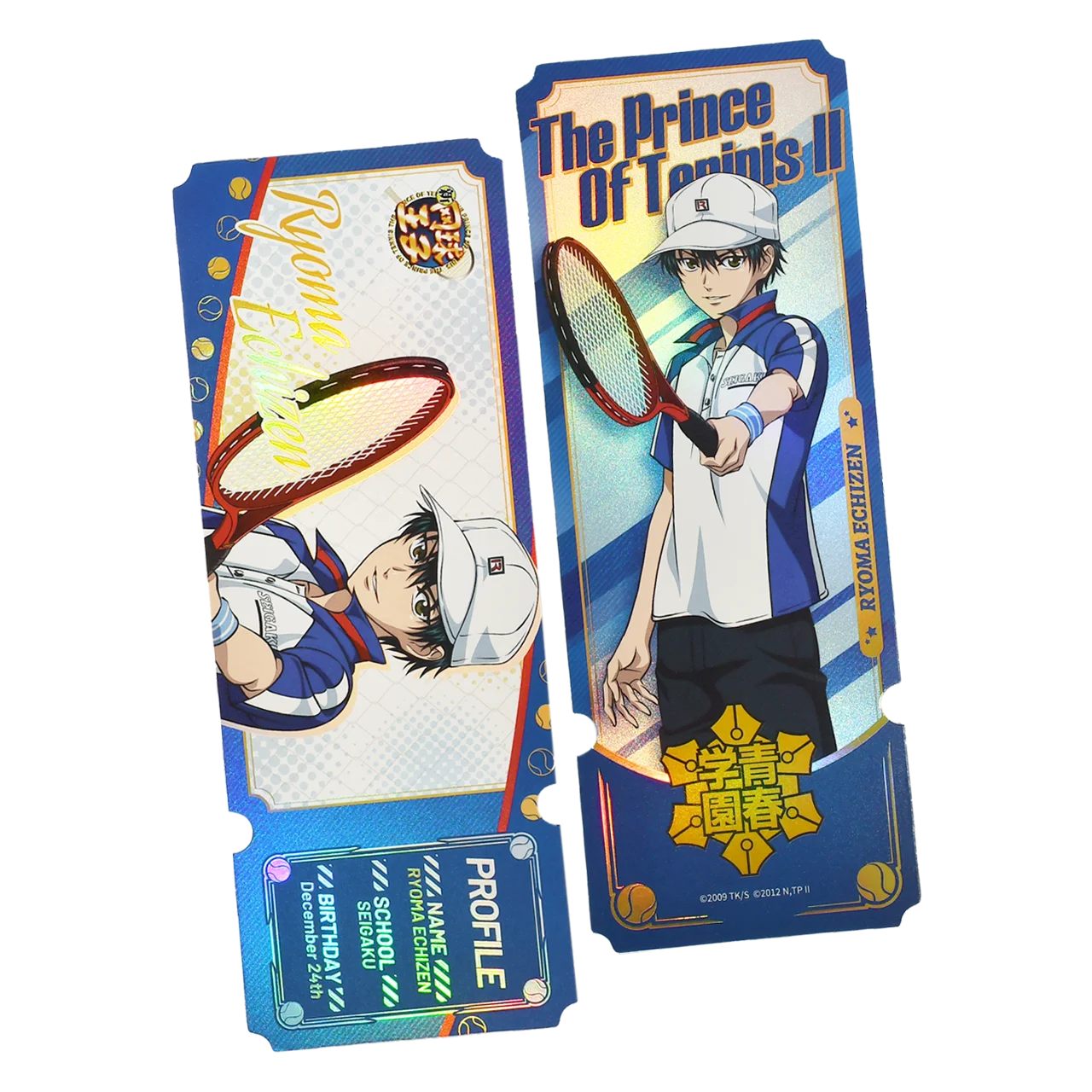 New Prince of Tennis Genuine Laser Ticket/Bookmark Collection Hobby Toys Echizen Ryoma Syusuke Fuji Atobe Keigo Kunimitsu Tezuka