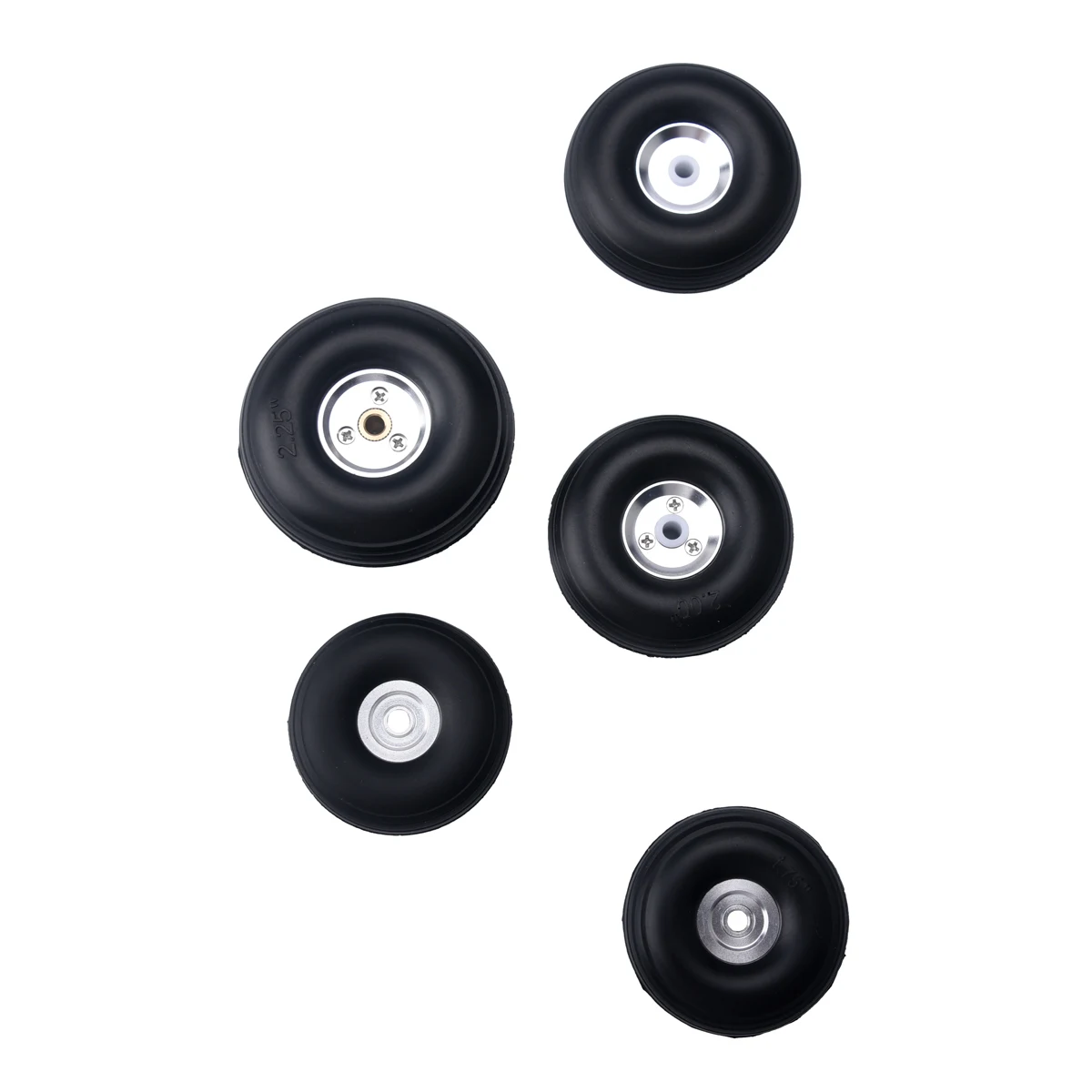 1 par de ruedas de PU con cubo de aleación de núcleo de aluminio 1 pulgada/1,25/1,5/1,75/2/2,25/2,5/2,75/3/3,25/3,5/3,75/4,5/5 \