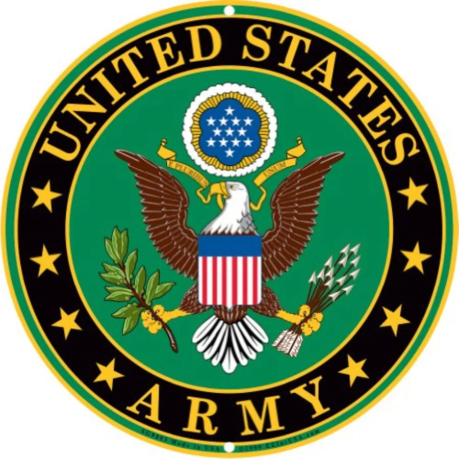 Army Military Logo Aluminum Metal Wall Decor