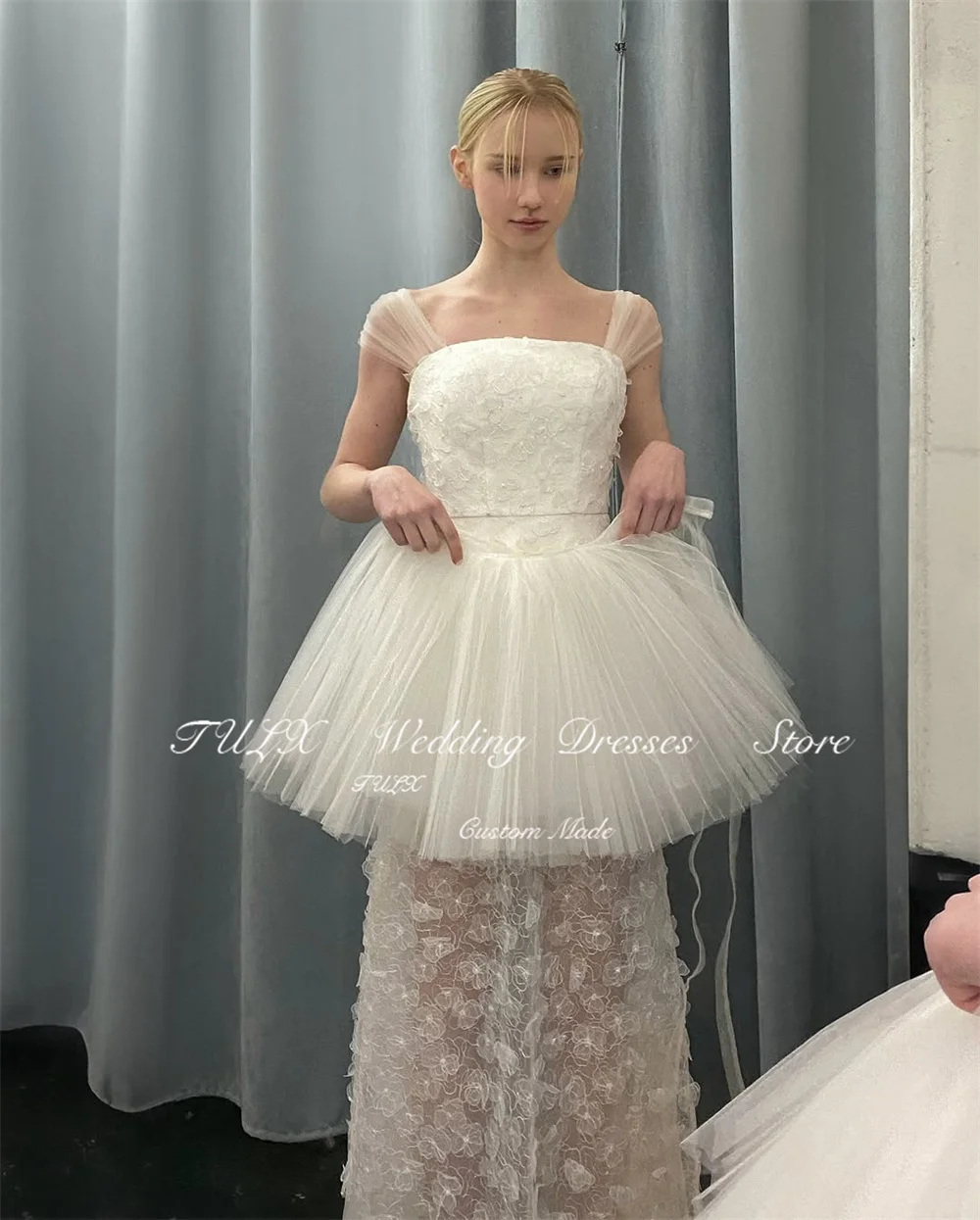 

TULX Luxury Lace Corset Wedding Dress Korea Photo Shoot Off Shoulder Bridal Gowns A line Long Tiered 웨딩드레스 Customized 2025