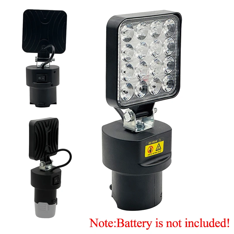 

BL1013B Handheld Lantern 16 LED Work Light Portable Camping Lamp Spotlight Torch for Lomvum DeYun ZhiPu FuGe 12V Lithium Battery