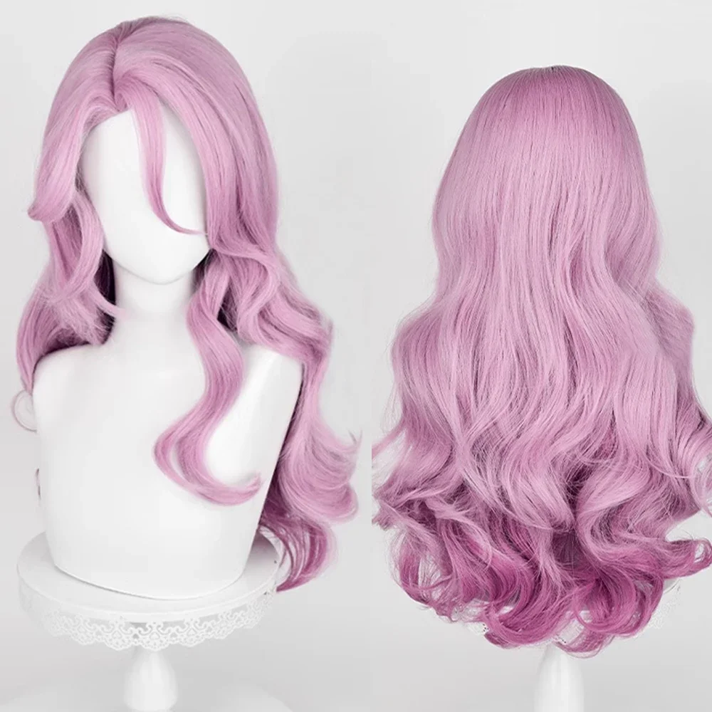 

Honkai Star Rail Jade Wig Synthetic Long Wavy Pink Purple Game Cosplay Women Fluffy Heat Resistant Wig for Daily Party