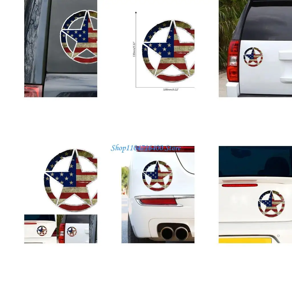 

y1gd Automobile Styling Decals 13x13cm Star Shaped Sticker Decor Garage Wall Decals Car Styling Tools