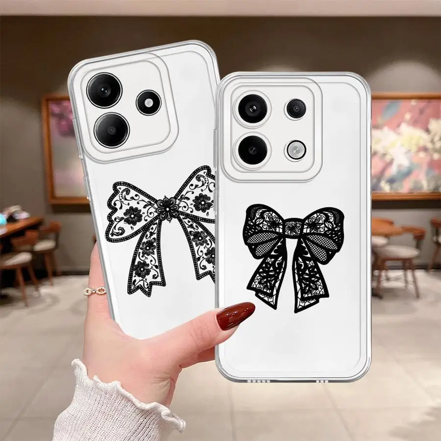 Funda para Xiaomi Poco X3 Pro X3 NFC, funda suave para teléfono, encaje negro a la moda